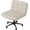 Beige, variant on Pirecart Swivel Vanity Chair, Height Adjustable Criss Cross Legged Chair with Wide Cushion and Wheels, Armless Criss Cross Desk Chair for Office, Vanity, Bedroom, Linen, Beige