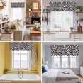 thumbnail image 5 of Leopard Print Valance Curtain for Windows Black Gray Animal Texture Rod Pocket Curtain Valances Short Window Treatments Panels for Kitchen Bathroom Laundry Room Basement 54 x 18 Inch, 5 of 9