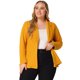 thumbnail image 1 of Blazer de talgrande pamujer con solacon muescas, dobladillo con volantes y péplum, paNavidad Nranclaro 5X, 1 of 5