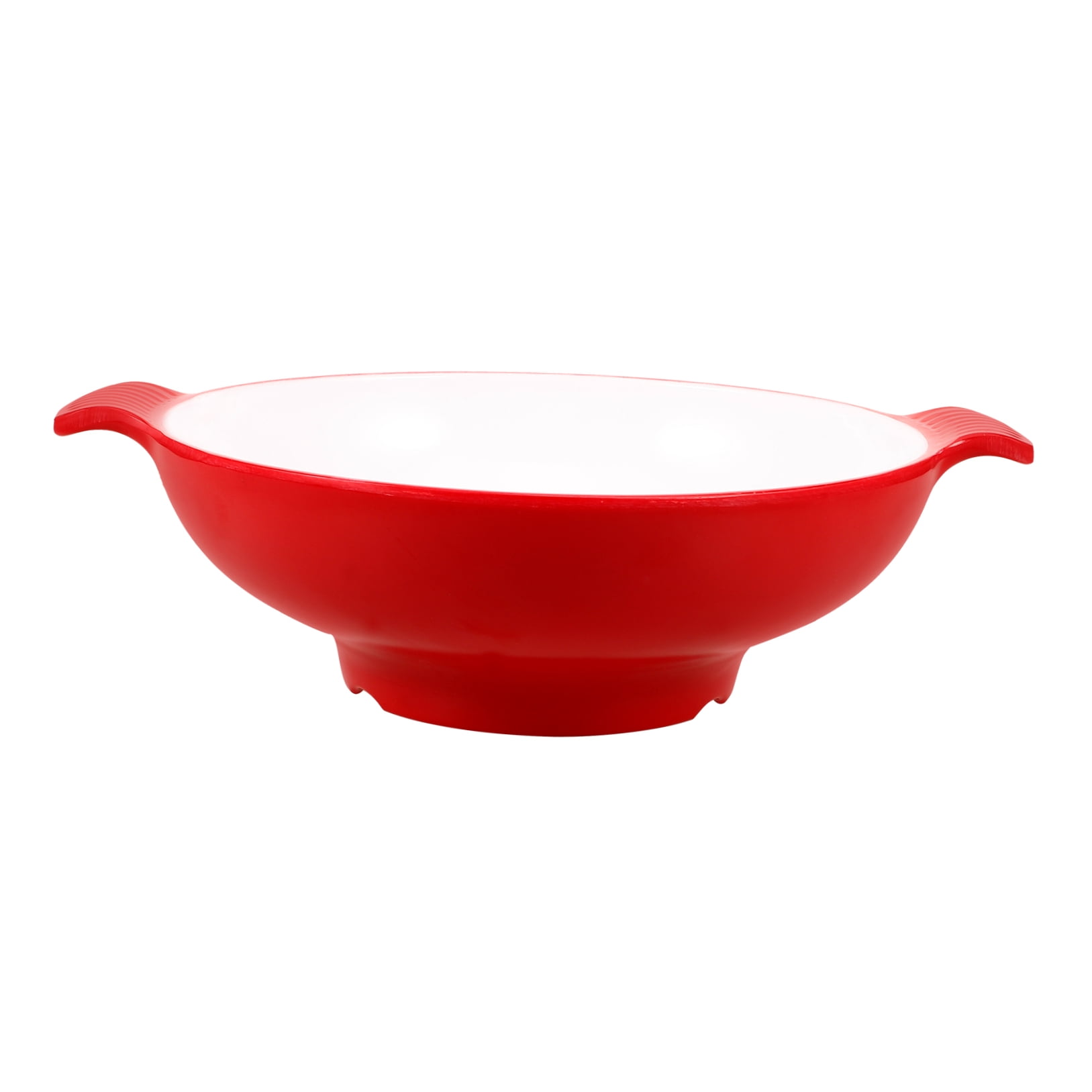 WEUVEB Cereal Bowl Red Plastic 1Set 10.41X8.45X2.55in