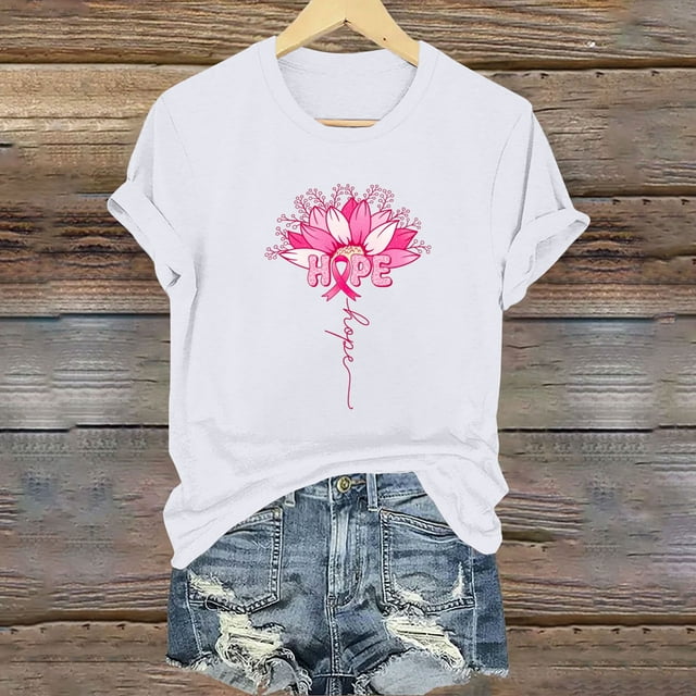 Blouses pour Femmes, Mode Féminine Imprimé Manches Courtes Blouse Drôle Col Rond T-Shirt Tops