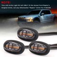 thumbnail image 3 of 3pcs Raptor Style Smoked Lens Amber LED Front Grille Running Lights For Ford F150, 3 of 5