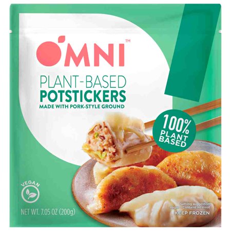 Omnifoods Plant-Based Frozen Packaged Appetizers Potstickers, 7.05 oz,10 Ct