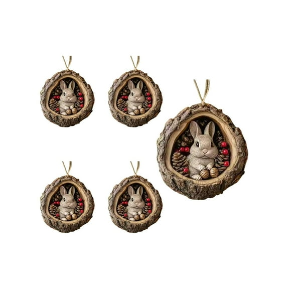 Cheapark 2D Flat Acrylic Christmas Tree Pendant - Compact Festive Design, Lightweight Hanging Ornament for Trees & Home Holiday Displays