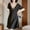 Black, variant on Cxenplz Women's Satin Nightgown Summer Luxury Soft Lace Short Sleeve V Neck Sleep Shirt Sleepwear