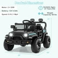 thumbnail image 3 of Costway 12V Kids Ride on Truck Car Battery Powered Electric Vehicle with Remote Control Black, 3 of 10