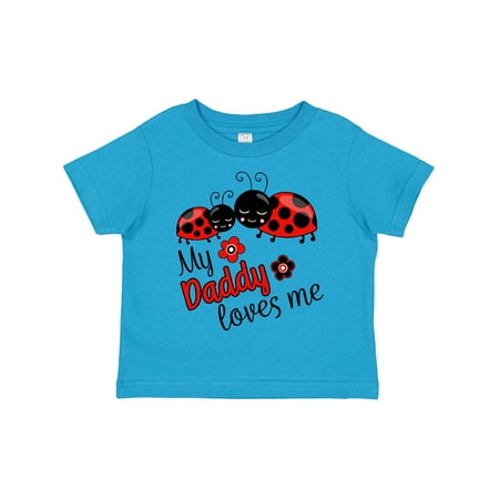

Inktastic My Daddy Loves Me with Cute Ladybugs Gift Toddler Boy or Toddler Girl T-Shirt