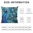 thumbnail image 5 of Shiartex Peacock Full Glory Throw Pillow Covers Sofa Pillowcase Car Square Throw Pillowcases Home Decoration 12x12in, 5 of 5