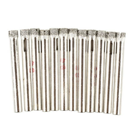 

6mm 15/64 Diamond Tool Drill Bit Ceramic Tile Glass 12 Pcs