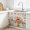 Beige, variant on Cabinet Curtains 35"W x 35"L, Thanksgiving Fall Sink Skirt for Bathroom Kitchen Self Adhesive, Rustic Retro Pumpkin Weeping Leaves Desk Privacy Short Curtain for Under Sink Classroom Closet