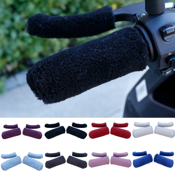 4Pcs/Set Bar Grips Cover Furry Ergonomic Design Cycle Accessory Motorcycle Handle Bar Grips Brake Cover for Electric Bicycle