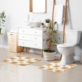 thumbnail image 5 of 2 Piece Soft Bathroom Rug Set Cute Bear-face Sunflower Bath Mat and U-Shaped Toilet Contour Rug (16"x24"+20"x24"), 5 of 6
