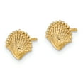 thumbnail image 2 of 14k Yellow Gold Scallop Shell Post Earrings, 2 of 3