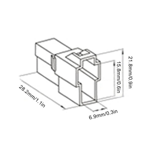 Conector tipo T enchufe de alimentación de radio macho hembra estándar de 2 pines para automóvil ANGGREK Otros