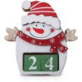 thumbnail image 1 of Calendario navideño Decoraciones Adornos navideños de madera Calendario de cuenta regresiva de Adviento (muñeco de nieve) Rojo Verde RV011031-01146SDJ, 1 of 5