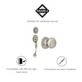 thumbnail image 4 of Design House Coventry Entry Single Cylinder Handleset Brass Satin Nickel with Cambridge Interior Door Knob, 1 Pack, 4 of 15