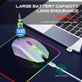 thumbnail image 2 of Wireless Gaming Mouse,2.4G & Bluetooth 5.2 Dual Mode Wireless Portable Rechargeable Gaming Mice for PC/PS5/Mac/Compute/Laptop/Tablet,White, 2 of 7