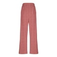 thumbnail image 6 of Besolor Womens Striped Pajama Pants Casual Soft Drawstring Wide Leg Pj Bottoms Loungewear Trousers with Pockets, 6 of 8