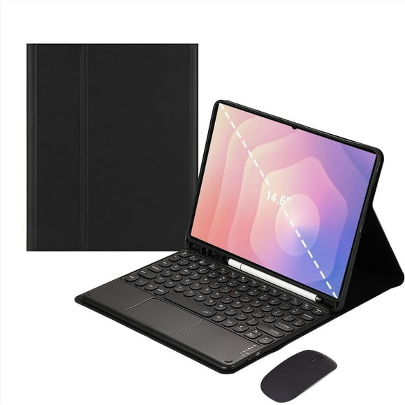 Funda con teclado táctil para Samsung Galaxy Tab S11 Ultra (14.6 pulgadas) Modelo 2025 (SM-X930/SM-X936B), con mouse, teclado Bluetooth táctil desmontable magnéticamente