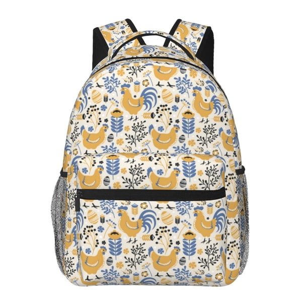 Easygdp Funny Chicken Mochila Ergonómica Versátil para Laptop - Múltiples Bolsillos, Correas Ajustables, Unisex para Escuela, Viajes y Actividades al Aire Libre-One Size