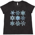 thumbnail image 3 of Inktastic Winter Snowflakes Women's Plus Size T-Shirt, 3 of 5
