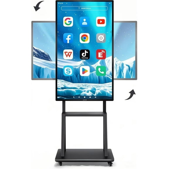 JYXCN 4K Smart Board 49 Inch Interactive Whiteboard, All-in-One Touch Screen Computer with Dual System & Cloud Sharing Digital Whiteboard for Classroom, Office & Presentations​