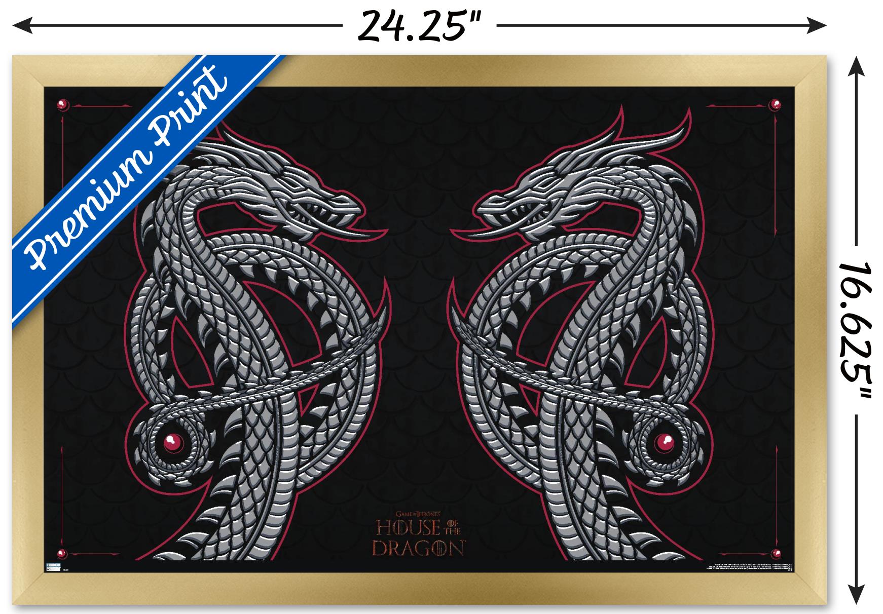 House of the Dragon - Dragon Wall Poster, 14.725" x 22.375" Framed