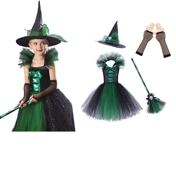 Toddler Witch Outfit Girls Tulle Dress for Toddler Girls Halloween Outfit Outfit Kids Halloween Outfit Toddler Kids Baby Girls Dress 2-3 Years