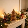 thumbnail image 3 of Clearance Wicker Rattan Christmas Tree, Hand Woven Christmas Tree, Christmas Decoration Gift for Mantel Fireplace Home (Brown), 3 of 6