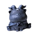 thumbnail image 3 of Estatua de gato de resina, regalo para amantes del té, decoración del hogar, adorno de mesa. D, 3 of 9