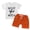 White+Orange, variant on Infant Baby Boy Summer Clothes Western Cow Print Short Sleeve T Shirt Tops Solid Shorts Set Toddler Boy Outfit for Newborn 0-3T