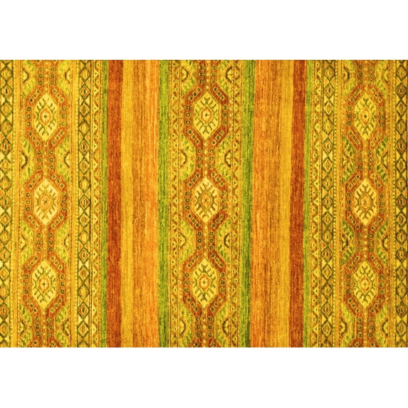 Ahgly Company Indoor Rectangle Southwestern Yellow Country Area Rugs, 8' x 10'