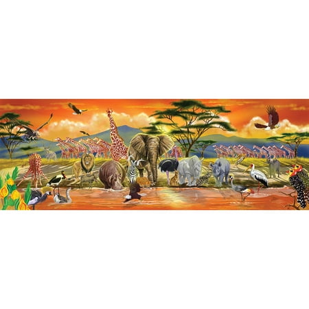 - Melissa & Doug African Plains Safari Jumbo Jigsaw Floor Puzzle (100 pcs, over 4 feet long)
