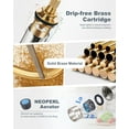 thumbnail image 4 of Deck Mount Pot Filler Faucet, WOWOW Solid Brass Pot Filler Brushed Nickel Kitchen Folding Faucet with Stretchable Double Joint Swing Arm, Deck Mounted Stove Faucet, 4 of 6