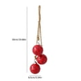 thumbnail image 3 of FeiBiQiuBi 3 Bell Cluster Red Metal Christmas Ornaments, 19.7" Vintage Hollow Cutout Hanging Iron Bells with Jute Rope, Rustic Holiday Tree Decorations for Xmas Wreath, Garland, Home Decor, 3 of 8