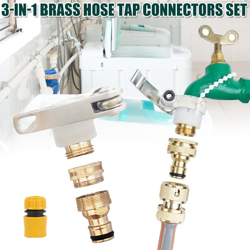 LD New Home Garden Lawn Water Hose Pipe Fitting Tap Adaptor Connector Dia 3cm 