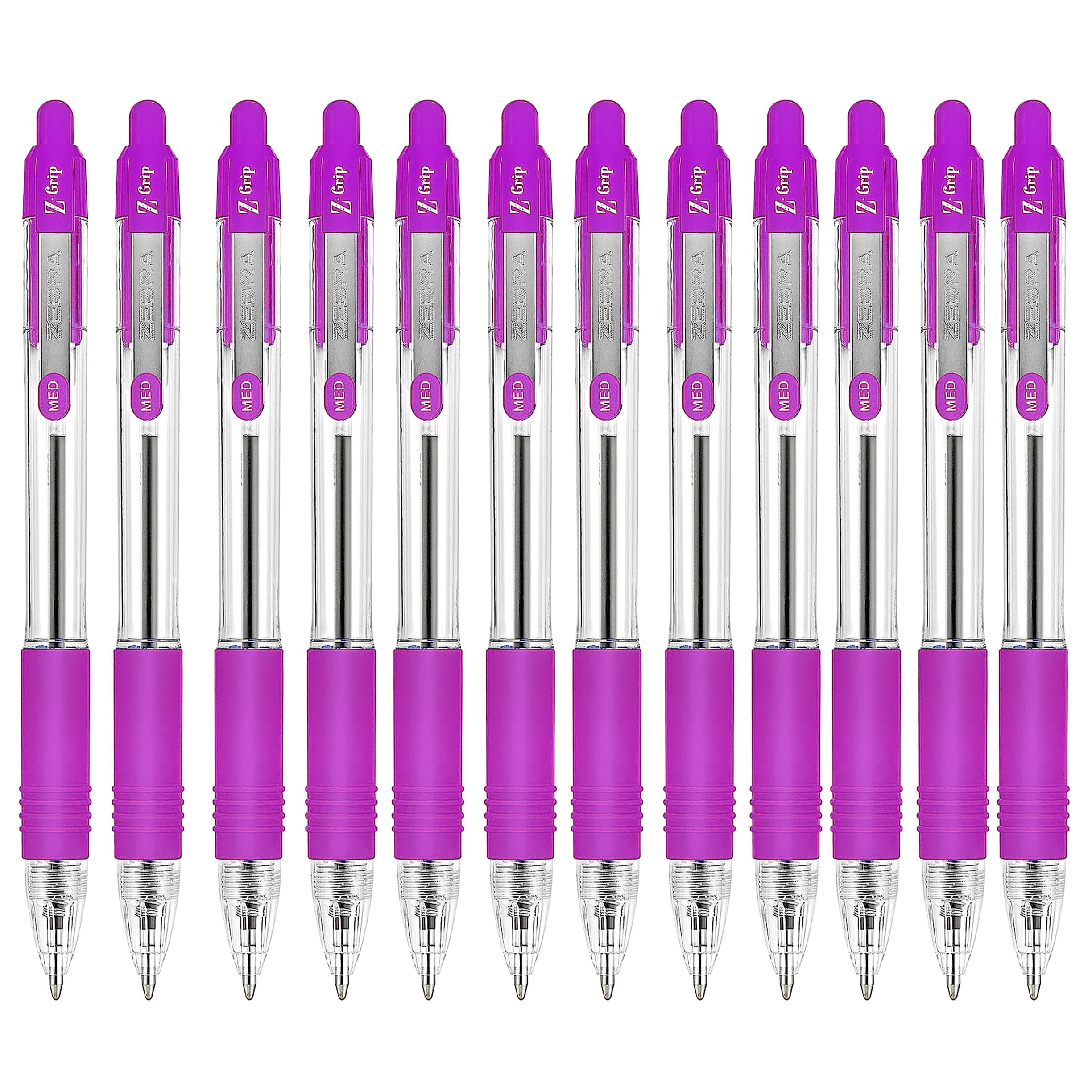 Zebra Classic Z-Grip Flight - Penna a sfera da 1,2 mm, inchiostro blu, confezione da 12, in confezione regalo Zebra