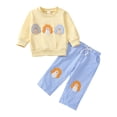thumbnail image 5 of mgoYE Toddler Baby Boy Girl Outfit Halloween Thanksgiving Long Sleeve Sweater Plaid Pants Infant Two Piece Fall Clothes Size 2-3 Years, 5 of 7