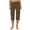 Brown, variant on Admvng Womens Capris Casual Solid Color Outdoor Hiking Pants with Pockets M-3XL