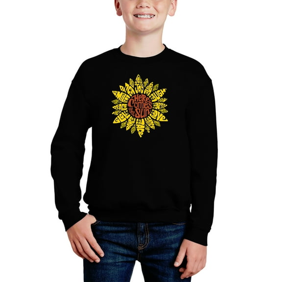 Sunflower - Boy's Word Art Crewneck Sweatshirt