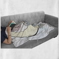 thumbnail image 5 of Magic Moon Soft Flannel Fleece Throw Blanket, Doodle of Mermaid Girl Sits on Crescent, Cozy Plush for Indoor and Outdoor Use, 50" x 70", Baby Blue Multicolor, by Ambesonne, 5 of 5