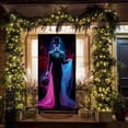 thumbnail image 3 of Clearance! Halloween Door Cover Decoration Durable Polyester Fabric Ghost Door Cover Hanging for Indoor/Outdoor Party, Classroom, Home Decor (Style G), 3 of 9