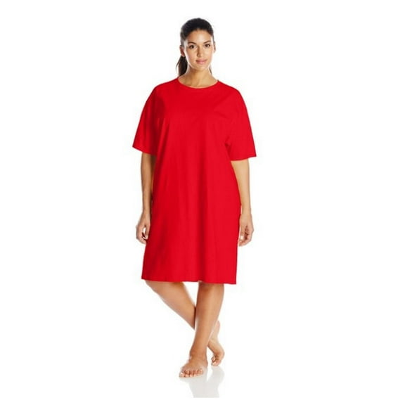 Hanes Womens Wear Around Nightshirt (Pack of 2) (Red)
