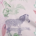 thumbnail image 1 of oneOone Cotton Poplin Light Pink Fabric Tropical Doodled Animals With Leaves Fabric For Sewing Printed Craft Fabric By The Yard 56 Inch Wide, 1 of 4
