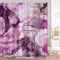thumbnail image 4 of Pink Marble Bathroom Shower Curtain Set with Hooks 69X75in, 4 of 6