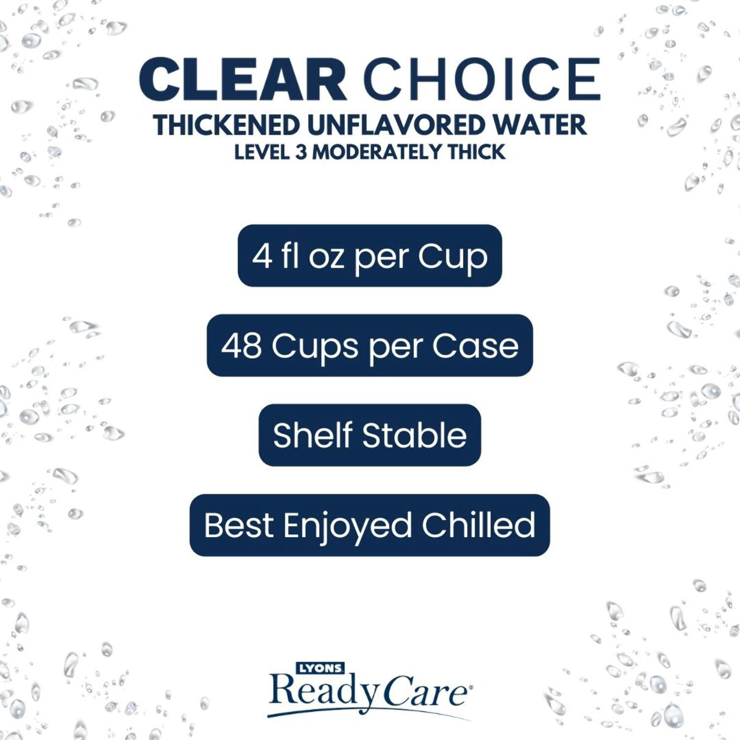 Thickened Unflavored Water, Sugar Free – Honey/Level 3