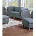 thumbnail image 3 of Modern Contemporary 7pc Sofa Set Sofa Loveseat Armless Chair Ottoman Wedge Living Room Steel Dorris Fabric Wooden Deco, 3 of 9