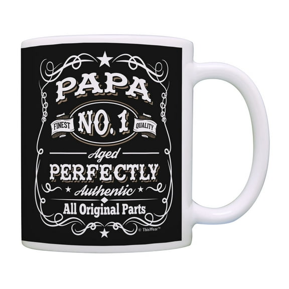 ThisWear Grandpa Gift for Papa Authentic Original Parts 11oz Ceramic Coffee Mug