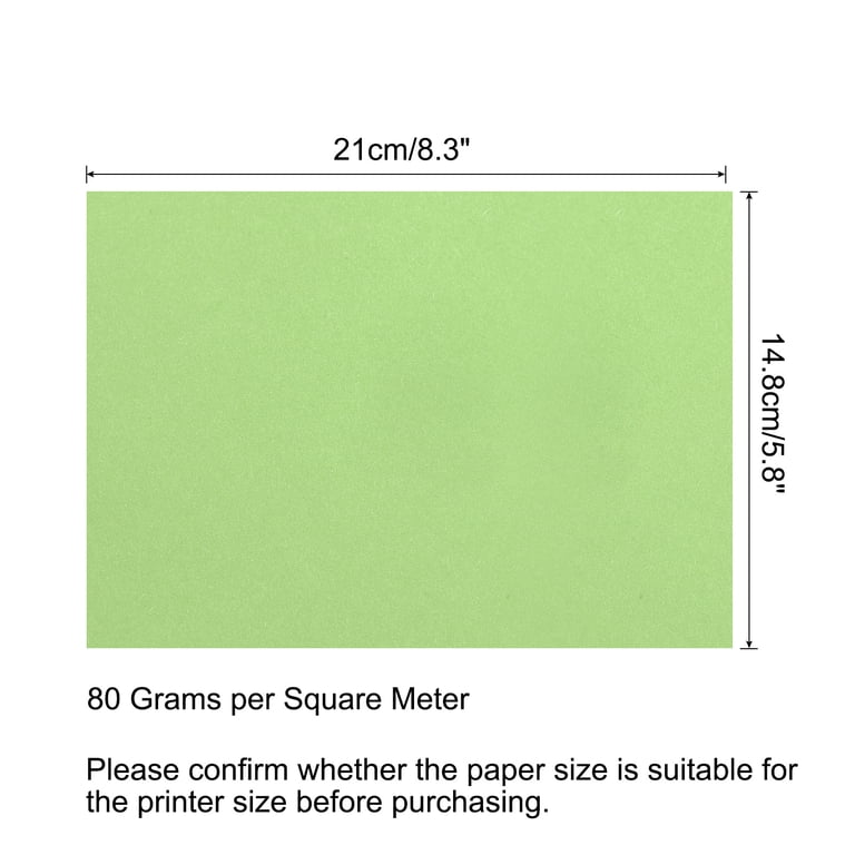 Uxcell 50 Sheets Colored Copy Paper for Office Printing Invitation