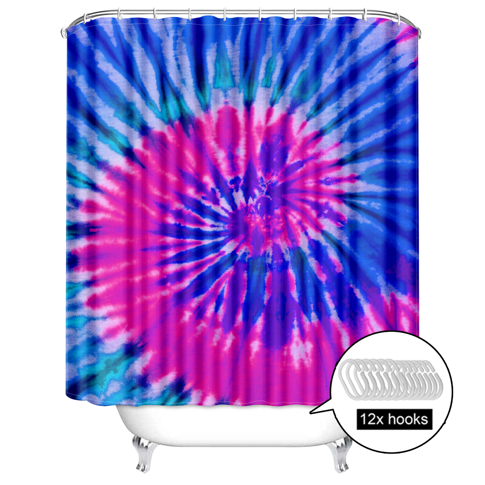 Modern Graffiti Tiedye Totem Shower Curtain Modern Polyester Hotel